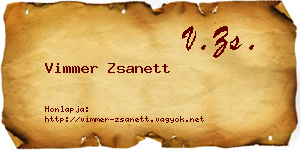 Vimmer Zsanett névjegykártya